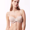 Micro bandeau bra, removable straps, D cup - PURE FIT® - WHITE - Etam