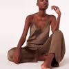 KAREL Satin high waist flared pants