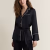 Satin pajama shirt to tie 6542441