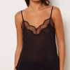 EMERVEILLEE Satin Top with Sheer