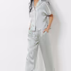 VINIA Pantalon de pyjama imprimé coupe large satiné 6544007