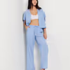 BEGONIAFloral embroidered striped cotton pajama pants 6546969