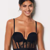 IMPERTINENTE Lightly lined lace bustier bra 6547052