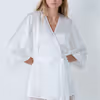 DESIRE - Satin Robe with lace details 6550814