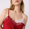 DESIRE - Short satin nightdress with lace neckline 6550815