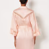 FEELING - Satin robe with lace details 6551244