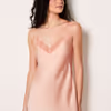DESIRE - Long satin nightdress with lace details 6551285