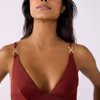 BETSY Triangle bikini top with jewel details 6552926