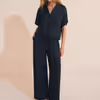 CHEETA Short-sleeved Satin Pajama Shirt 6553471
