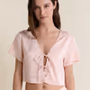 SPIREE Satin pyjama shirt with bows 6556900