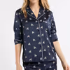 HAILEY - Satin Pyjama Shirt with Dog Print 6556912