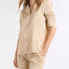 HENRITA - Satin pajama shirt with Dalmatian print 6557124