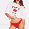 ICONIC Cotton pyjama t-shirt with 'Paris' illustration 6557887