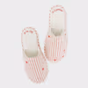 BATTITO Heart pattern mules slippers with cotton 6558235