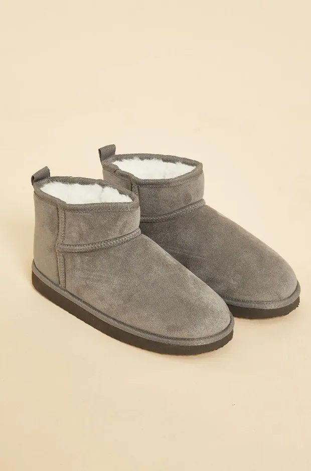 Chaussons bottines fourrÃ©s - CHESNUTS - ROSE POUDRE - Etam