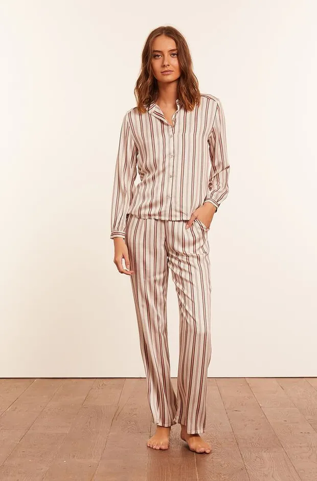 GLENN Striped pajama pants