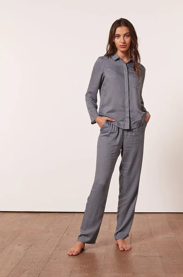 DANDY Striped pajama shirt