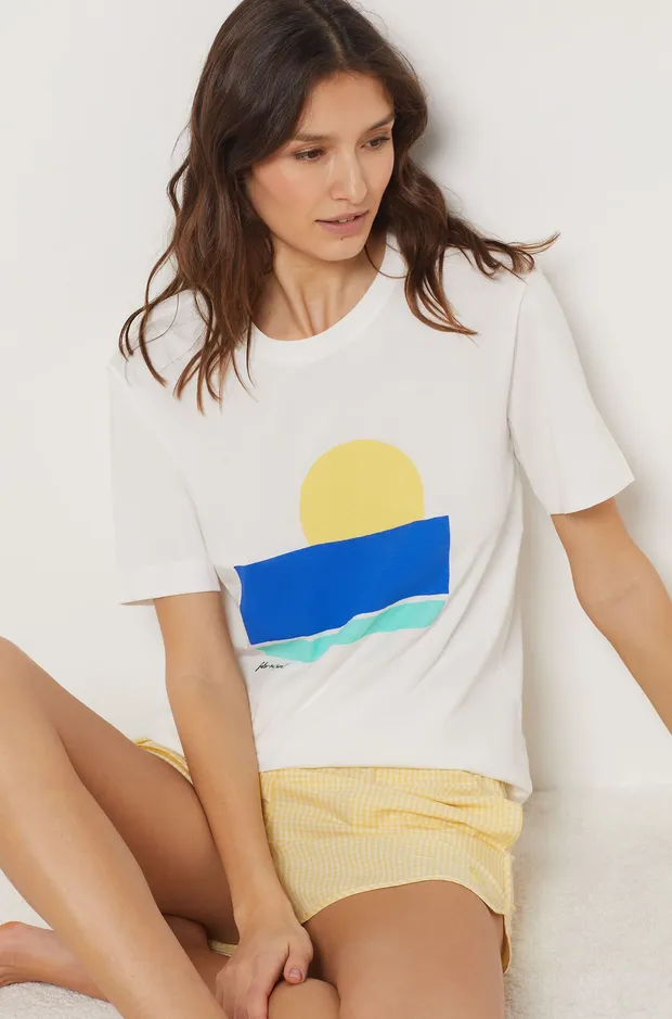 GABRYELA Sun print pyjama T-shirt