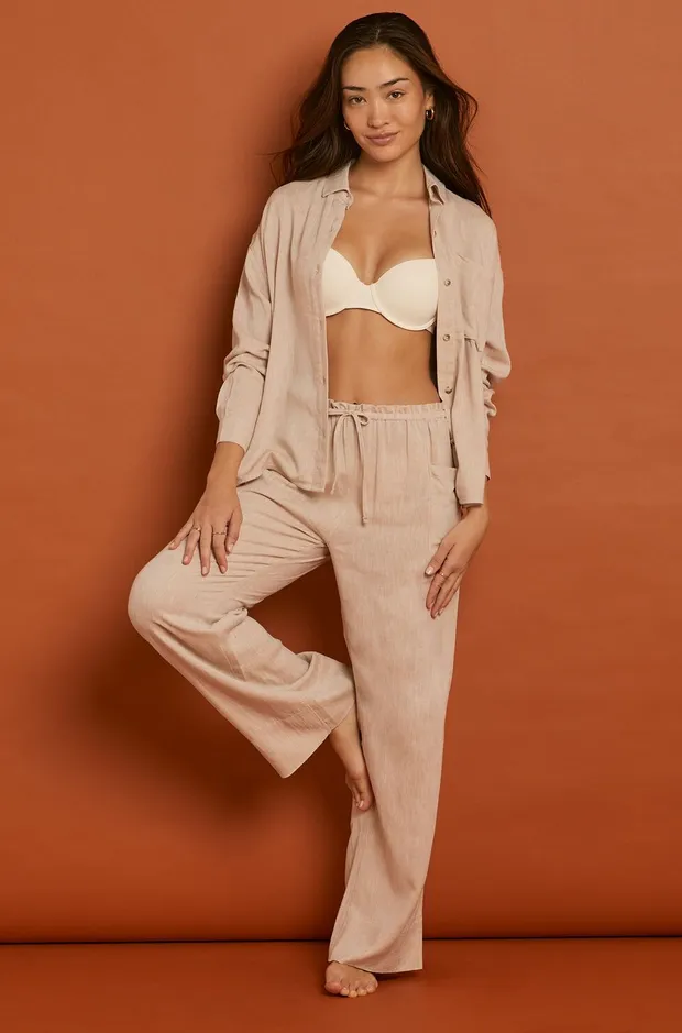 SONNYLoose-fit linen-blend pants 6546886