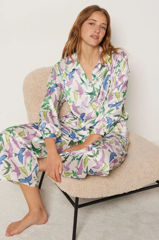 JANNA Bird pattern pajama pants 6547511