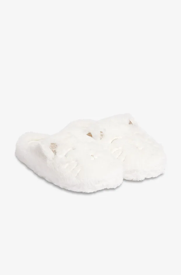 LOVY Slippers mules en fourrure chat 6548259