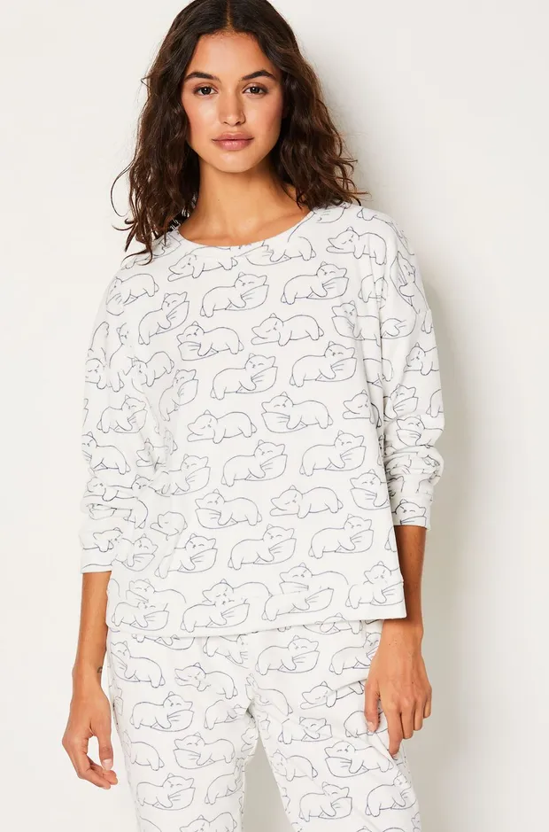 LIAM Cat pattern pyjama sweatshirt 6548674