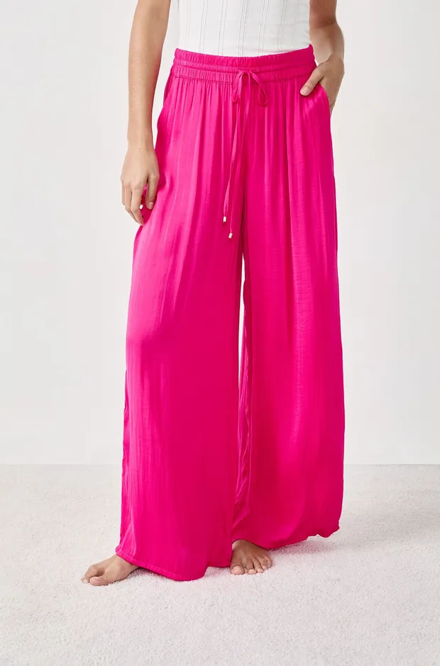 CHEETA Wide-cut satin trousers 6551443