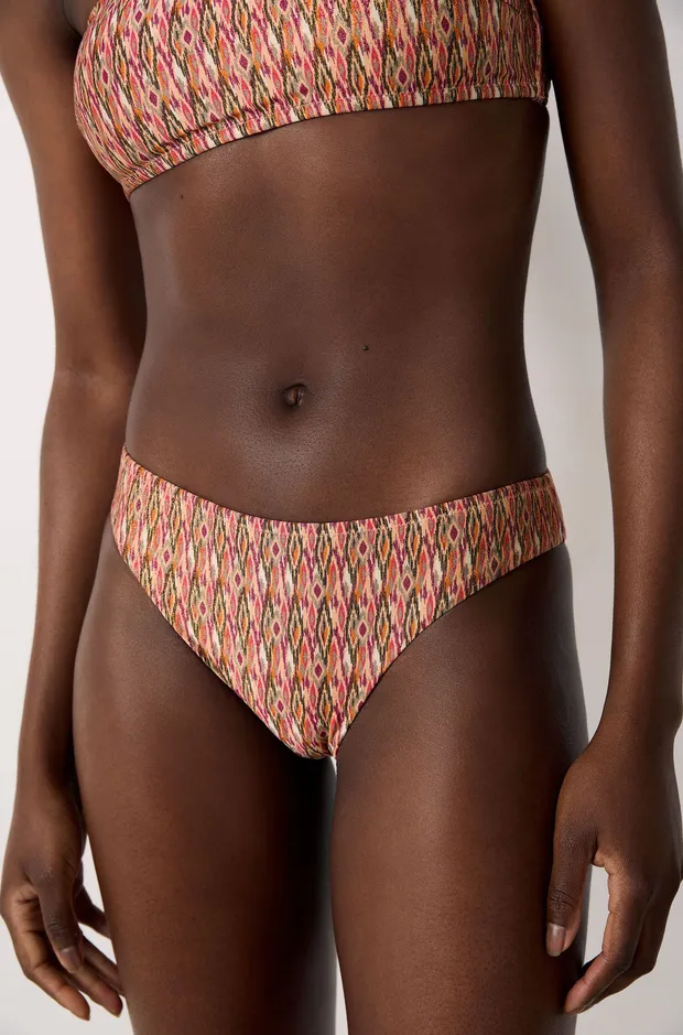 LUMINEUX Patterned bikini bottom brief 6552082