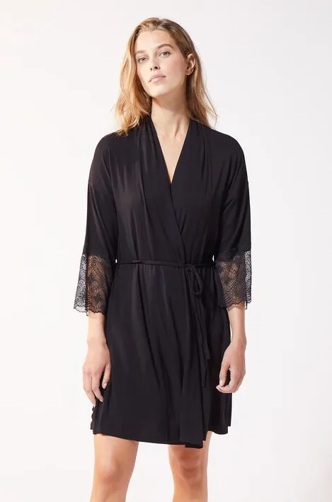 Lace trimmed negligee - LIDDY - Etam