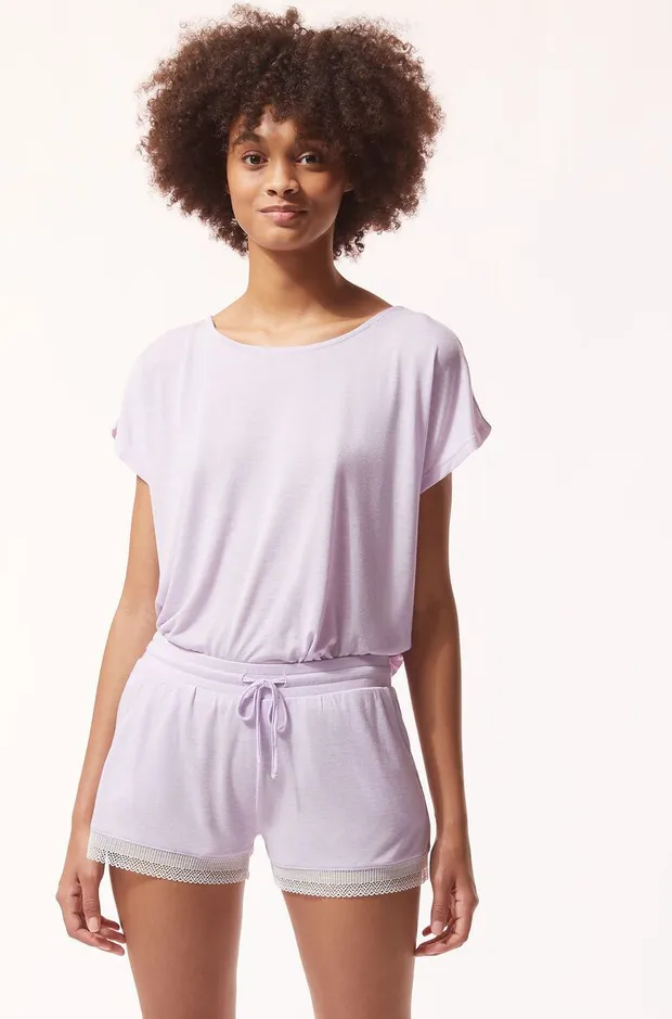 MADAY Shorts with lace trim