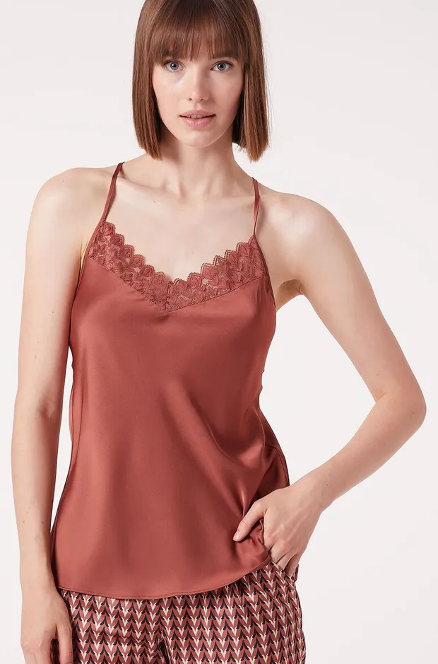 Jade Chemise with lace details 6535140