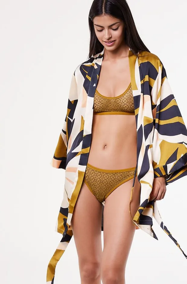 LEAVES Print robe