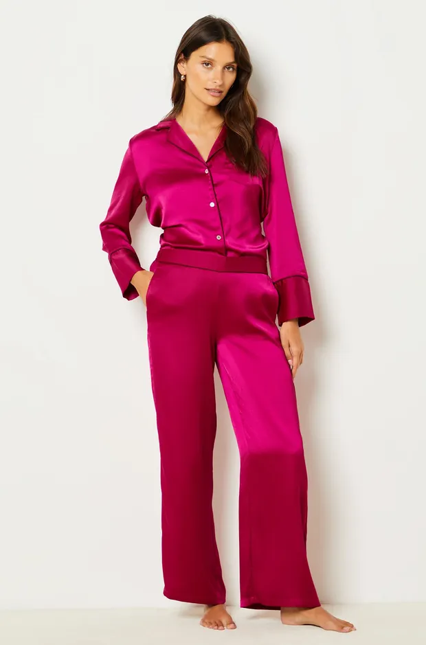 Satin pajama pants 6542598
