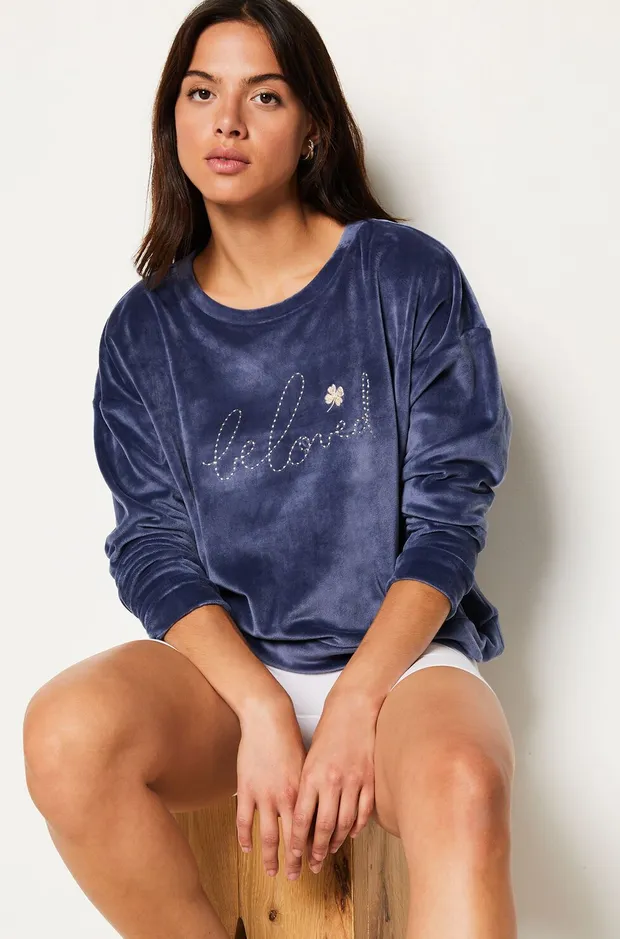 LOEVAVelvet pyjama sweatshirt 6548724