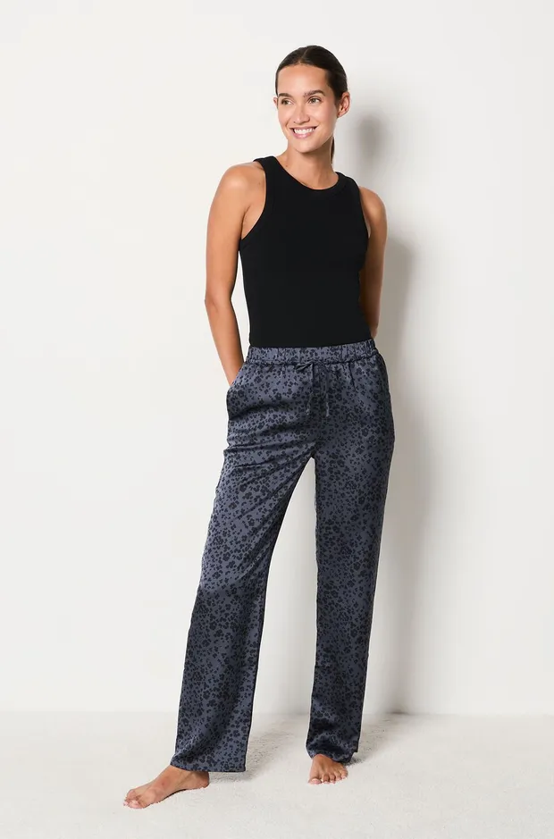MAKIA Leopard print satin trousers