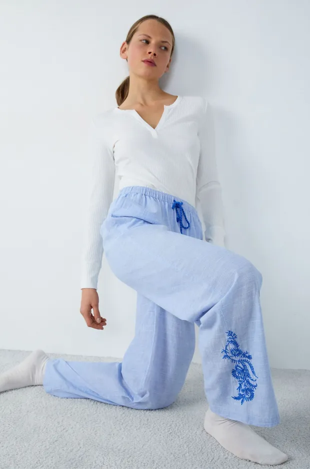 IDIENN - Cotton pajama bottoms 6550548
