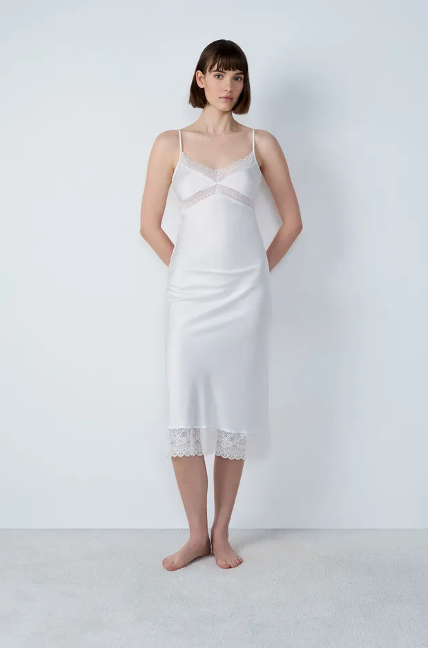RENCONTRE - Long satin nightdress 6550573