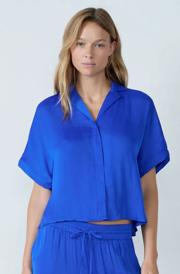 BLUESA Short-sleeved pyjama shirt 6551730