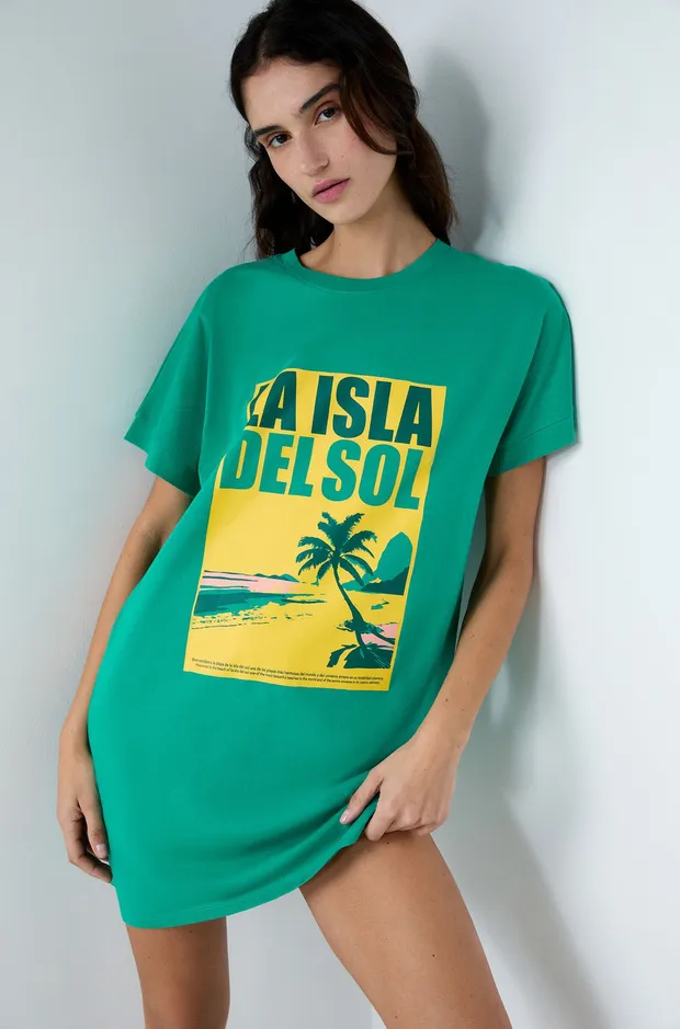 FRANCA Short cotton nightshirt 'la isla del sol' 6552564