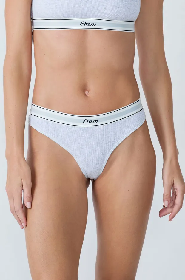 COZY Ribbed cotton thong 6552655