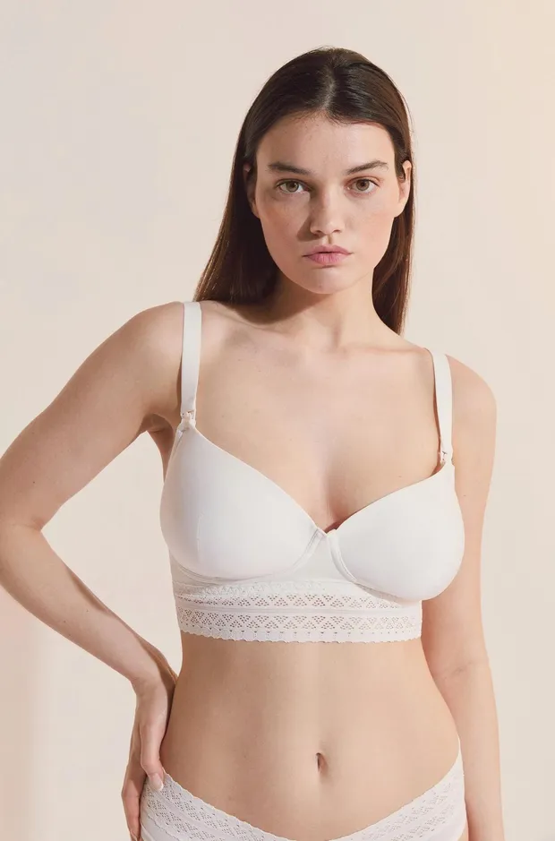 MUMMY BELLY Lightly Lined Bra with Nursing Clips 6553153
