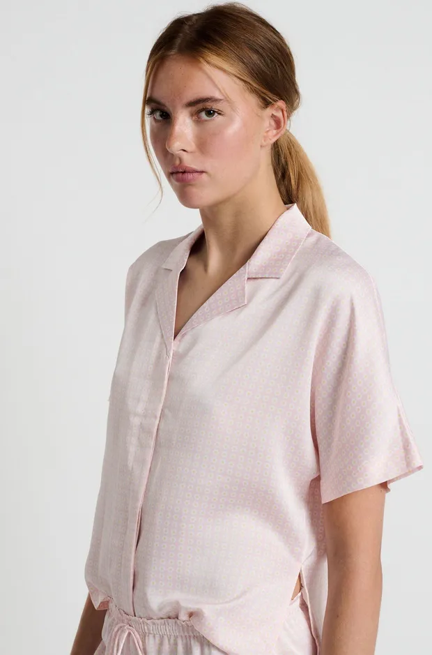 NAFILAH Printed short-sleeved pyjama shirt 6553419