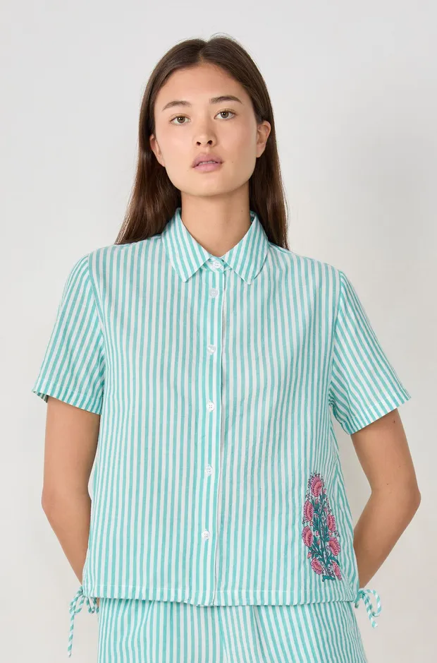 BELAID - Striped cotton pajama shirt 6554163