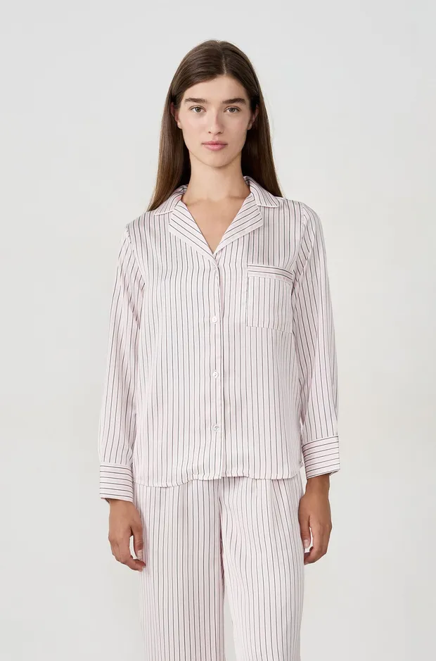 DORRIE Striped satin pyjama shirt 6555063