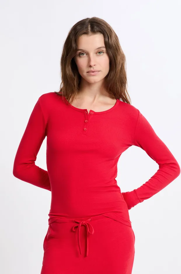 PAOLINA Long-sleeved pyjama t-shirt 6556031