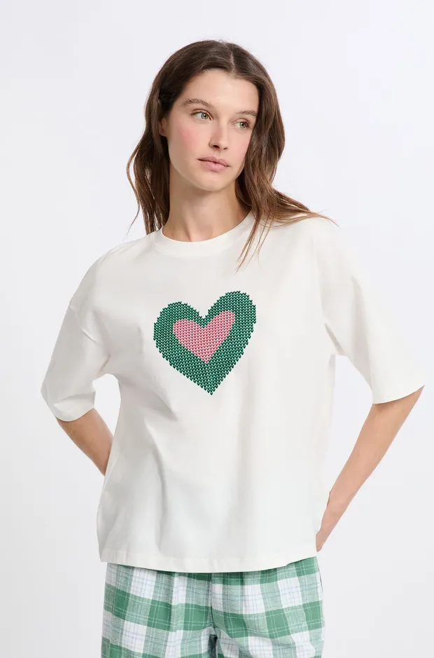PARISIA Short-sleeved cotton pyjama t-shirt 6556080