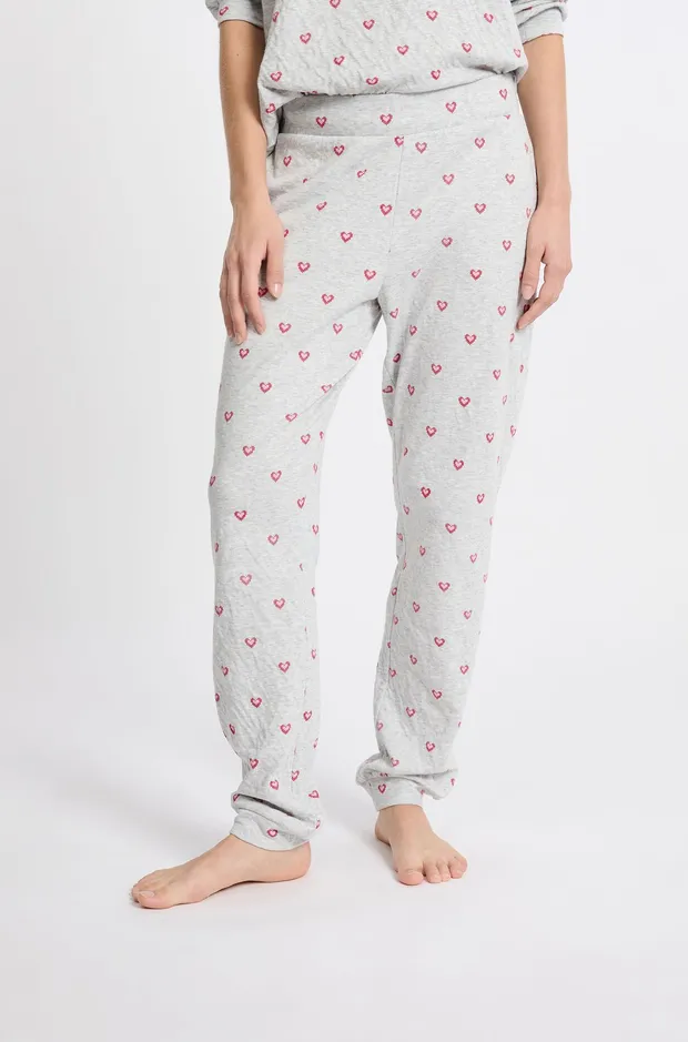 PAISHA Cotton pyjama trousers with heart motifs 6556255