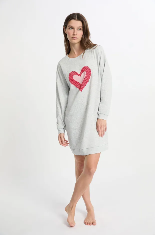 PAISHA Long-sleeved cotton nightshirt 6556275