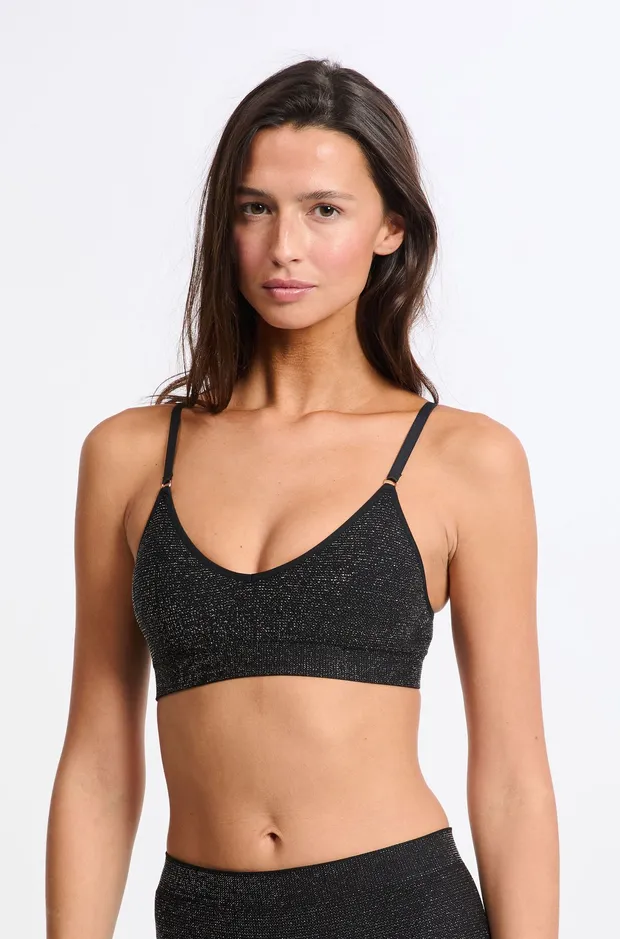AMANDE SHINY Seamless iridescent bralette 6556307