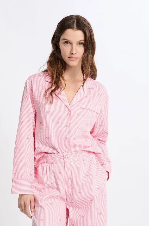 LYNDA Printed cotton pyjama shirt 6556343